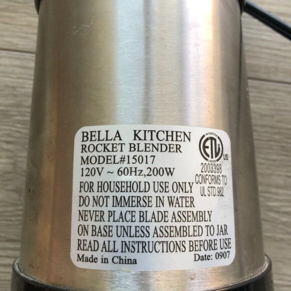 Bella Kitchen Rocket Blender Set Smoothies #15017 - Picture 4 of 5